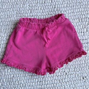 Zara pink ruffle plush shorts 5-6 years